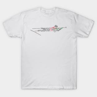 Biathlete typography T-Shirt